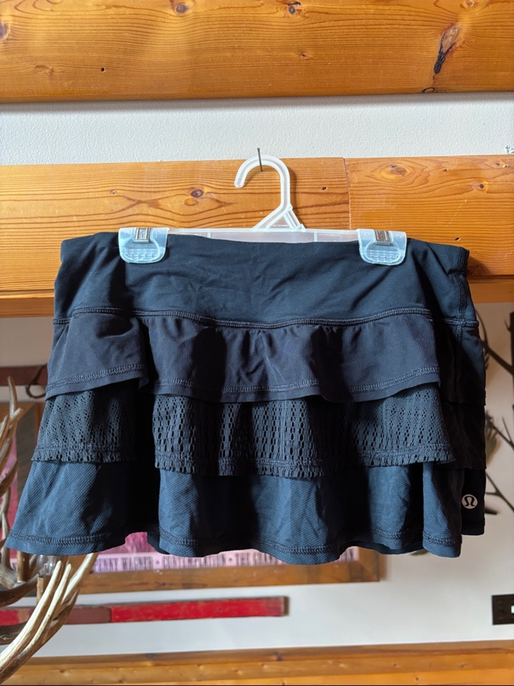 Lululemon Black Tiered Ruffle Athletic Skirt